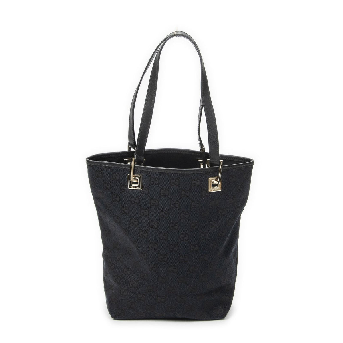 Gucci Small Bucket Tote Black GG Canvas