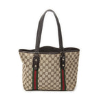 Gucci Small Web Jolique Tote Dark Brown Beige GG Canvas — view 5