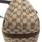 Gucci Small Web Jolique Tote Dark Brown Beige GG Canvas — view 7