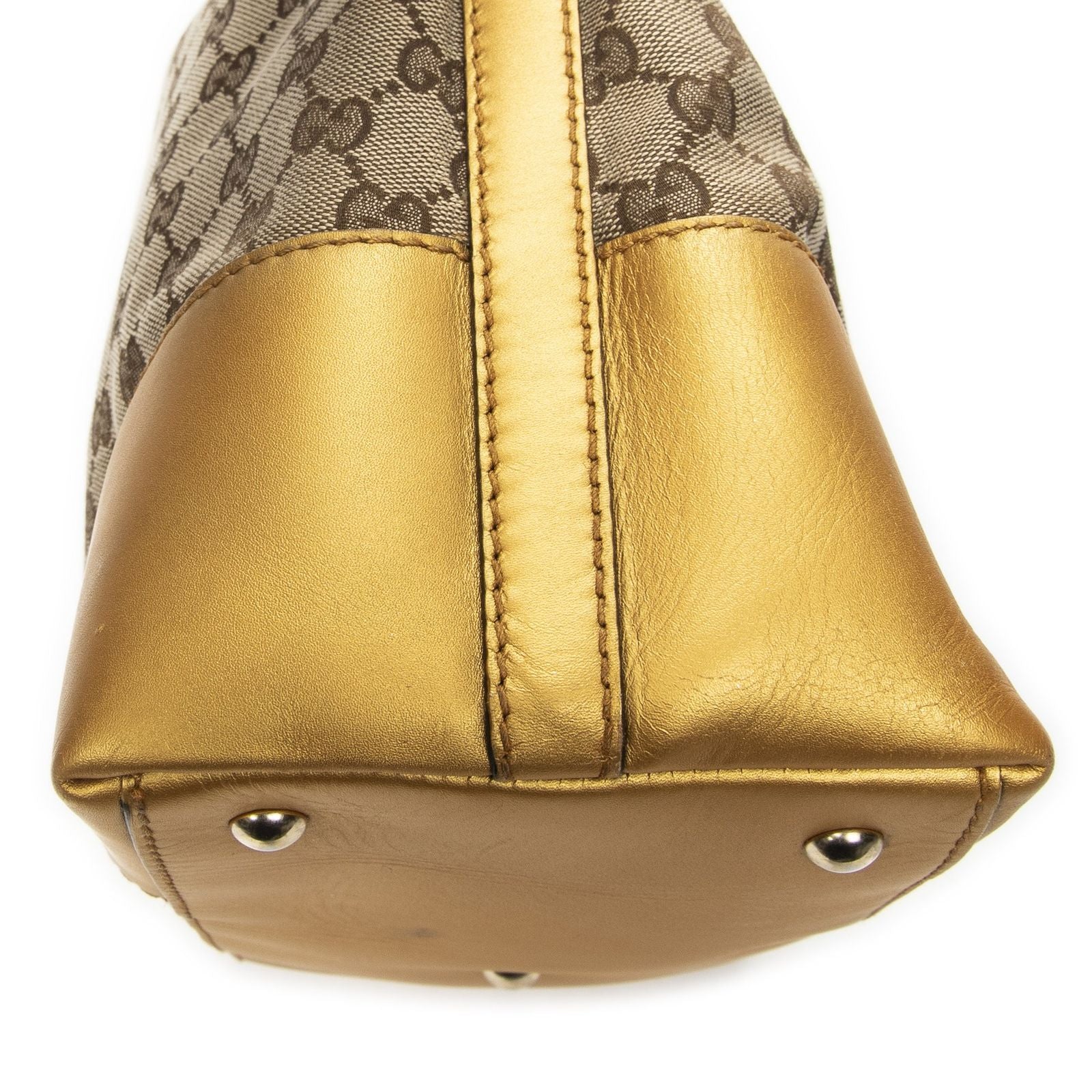 Gucci Brea Heart Hobo Yellow Beige GG Canvas — view 7
