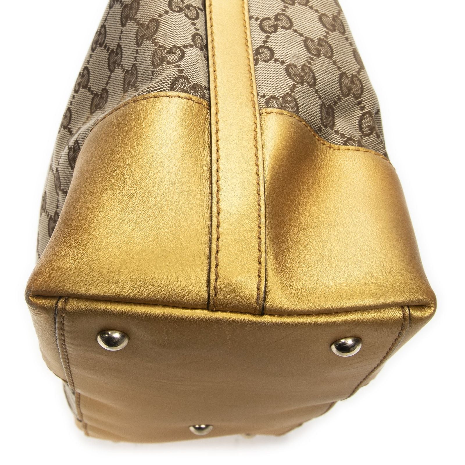 Gucci Brea Heart Hobo Yellow Beige GG Canvas — view 8