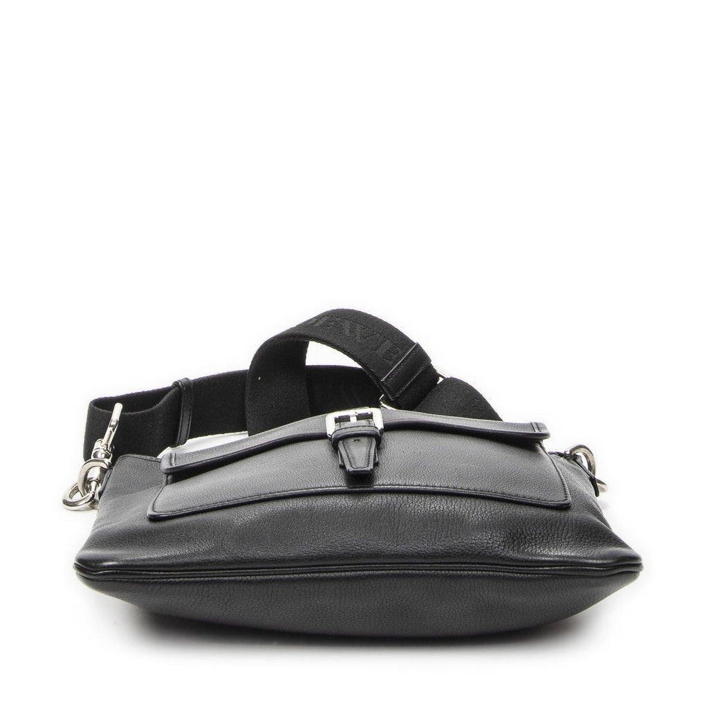 Loewe Anagram Front Pocket Messenger Black Gray Calfskin Leather — view 6