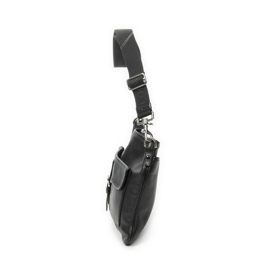 Loewe Anagram Front Pocket Messenger Black Gray Calfskin Leather — view 3