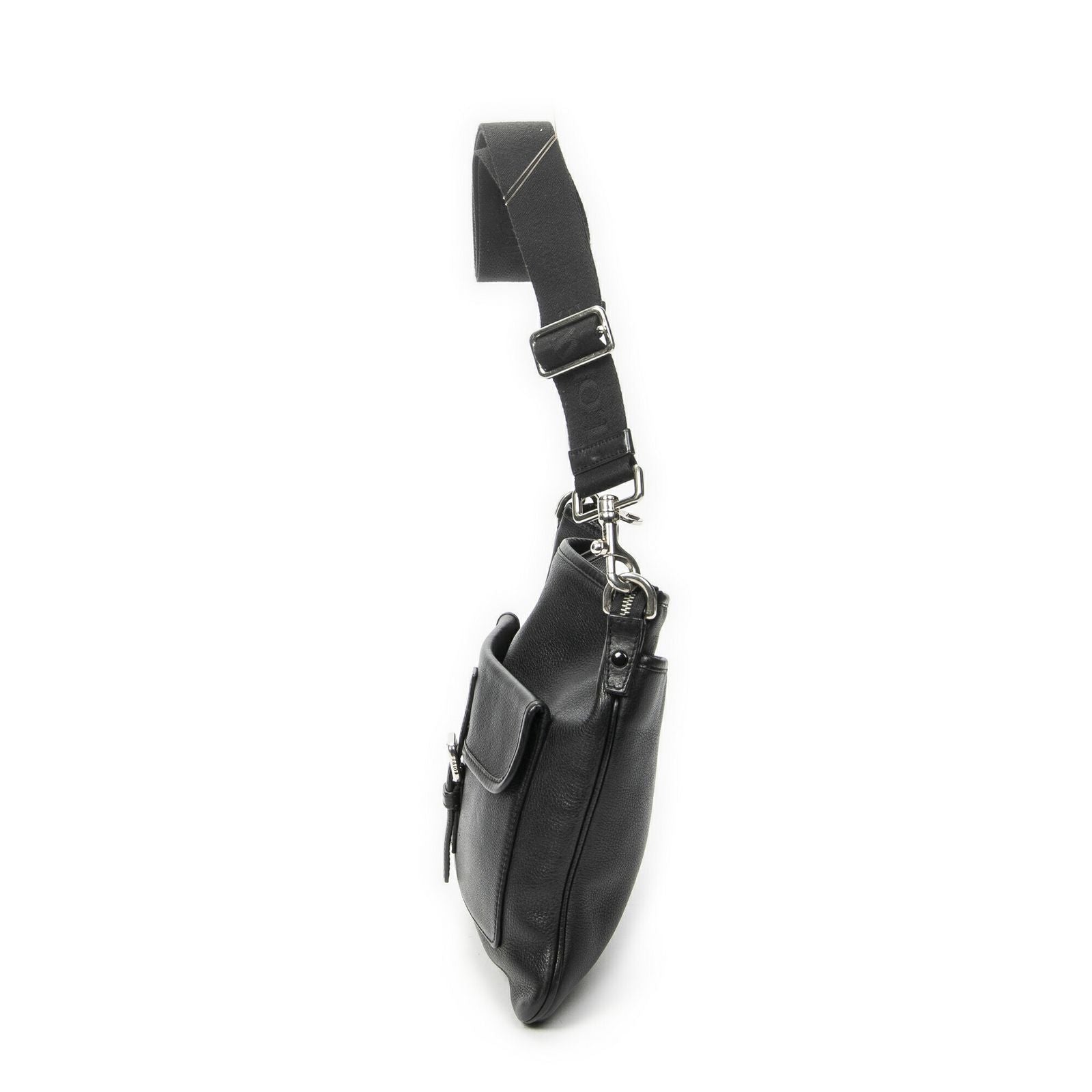 Loewe Anagram Front Pocket Messenger Black Gray Calfskin Leather — view 3