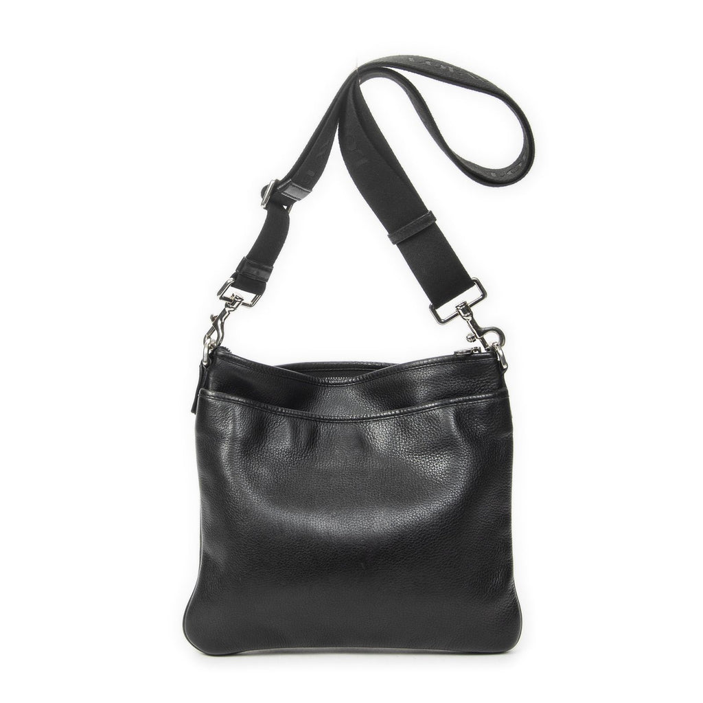 Loewe Anagram Front Pocket Messenger Black Gray Calfskin Leather — view 5