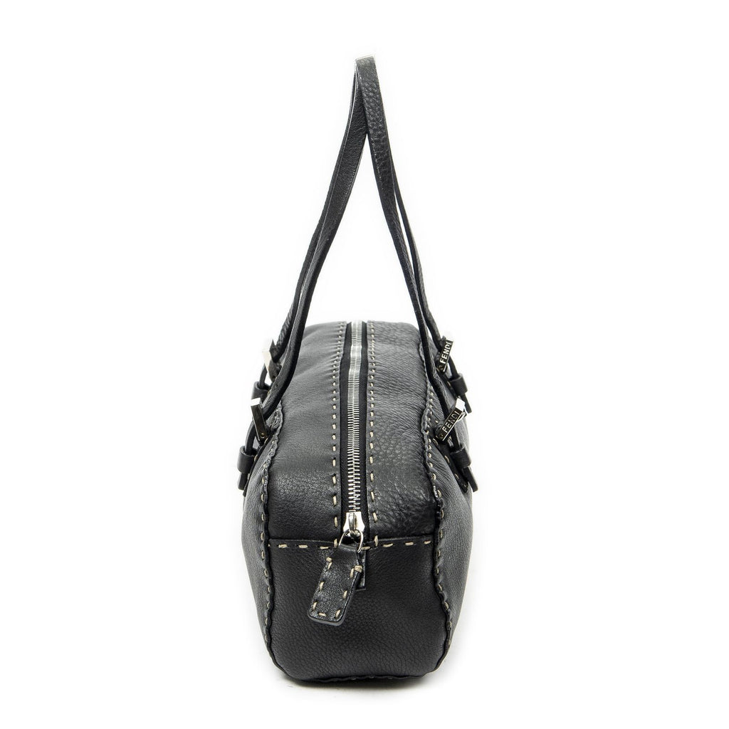 Fendi Mini Bow Sling Bag Black Selleria Leather — view 4
