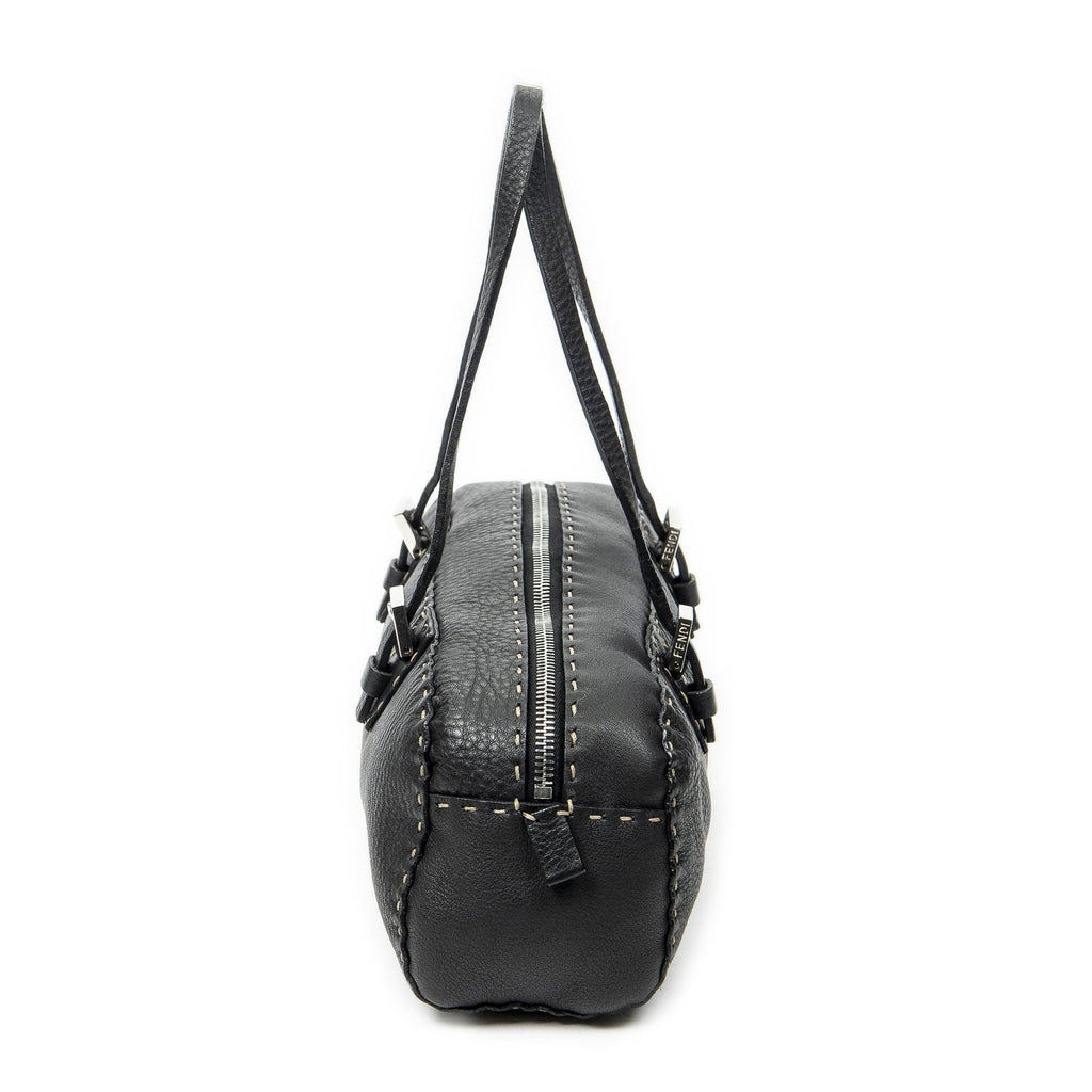 Fendi Mini Bow Sling Bag Black Selleria Leather — view 3