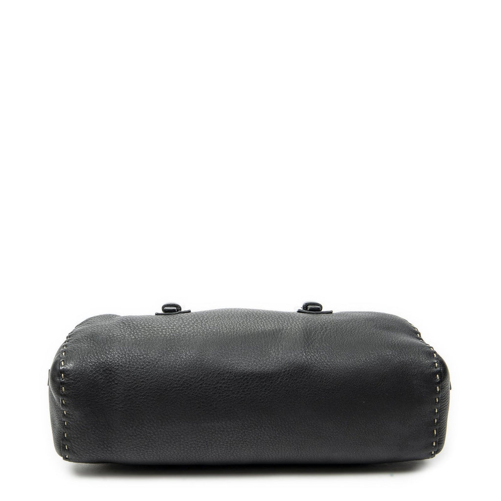 Fendi Mini Bow Sling Bag Black Selleria Leather — view 6