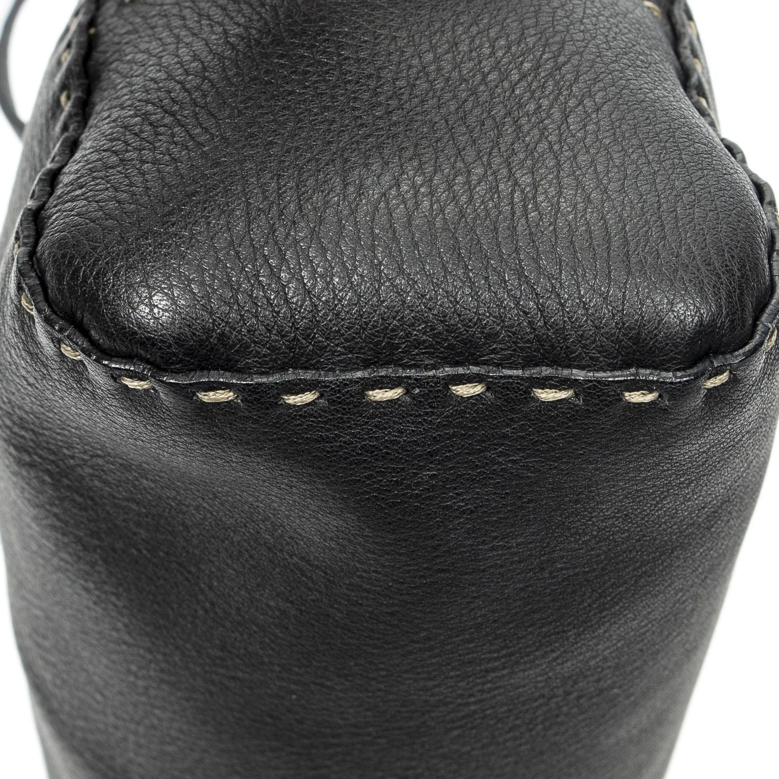 Fendi Mini Bow Sling Bag Black Selleria Leather — view 8