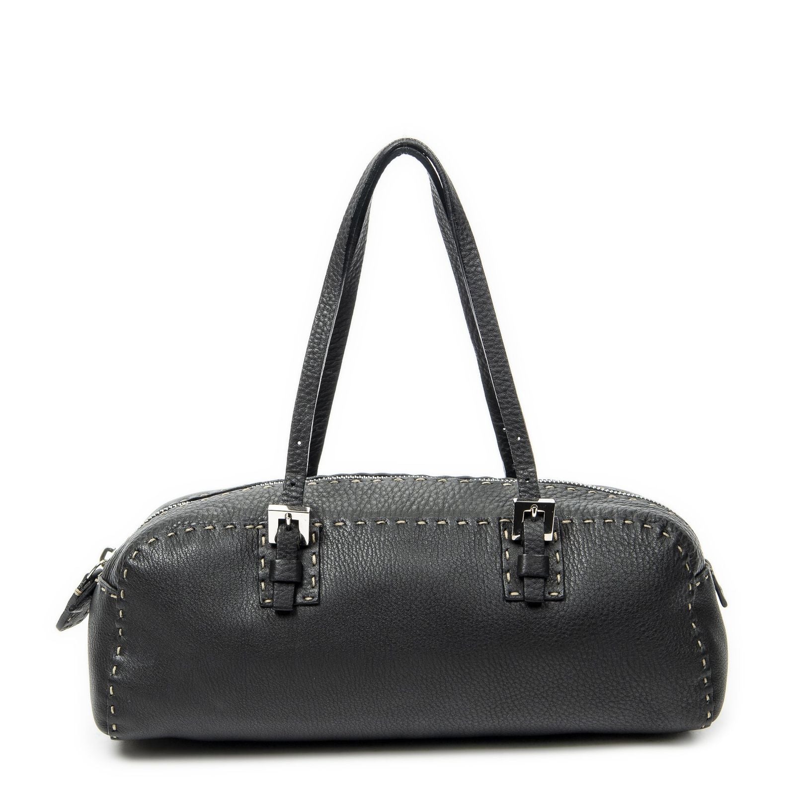 Fendi Mini Bow Sling Bag Black Selleria Leather