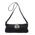 Fendi Rectangle Zip Pochette Black Jersey Canvas Pouch