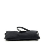 Fendi Rectangle Zip Pochette Black Jersey Canvas Pouch — view 6