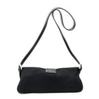 Fendi Rectangle Zip Pochette Black Jersey Canvas Pouch — view 5