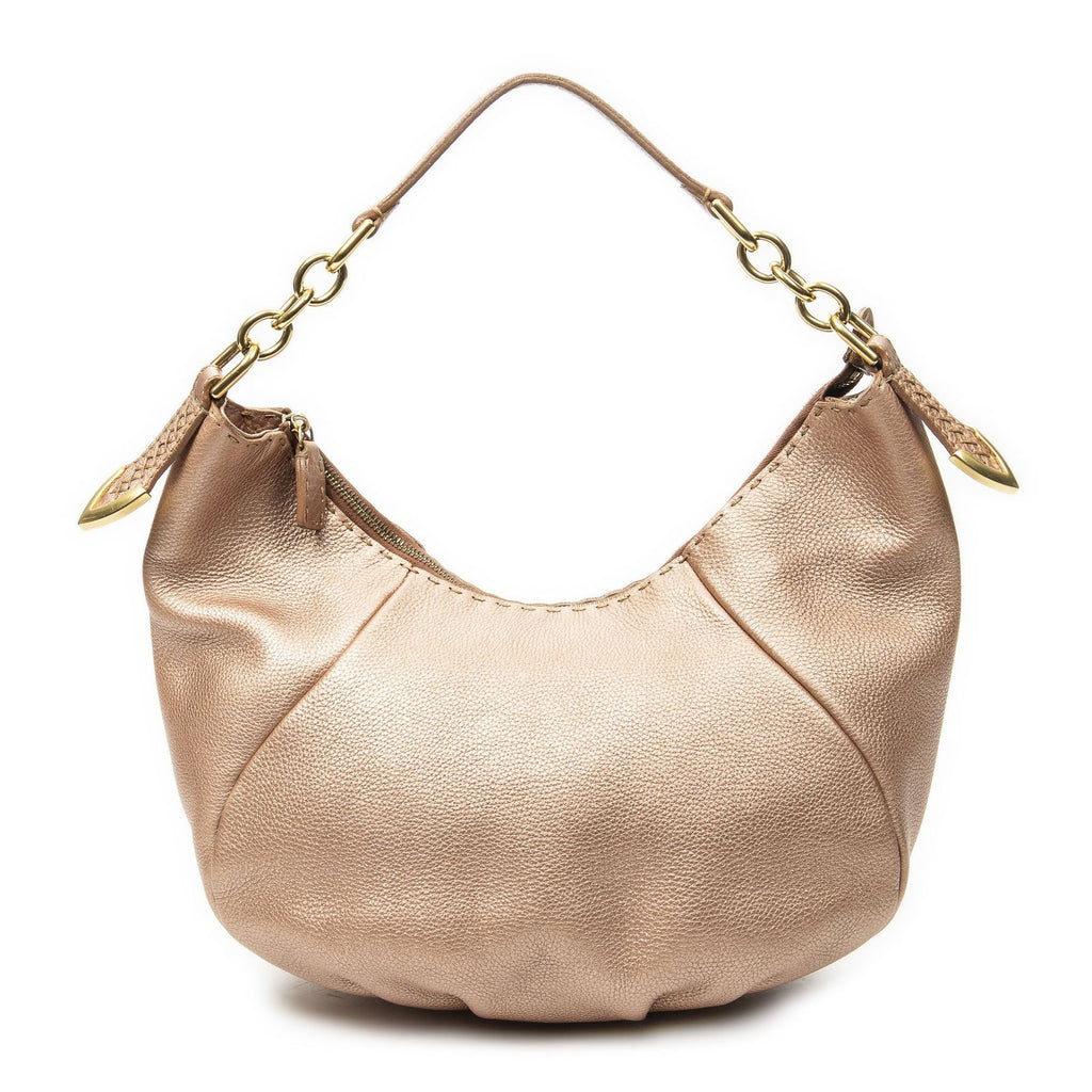 Fendi Selleria Chain Hobo Pink Leather