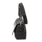 Gucci Front Pocket Flap Crossbody Dark Brown GG Denim Canvas — view 3