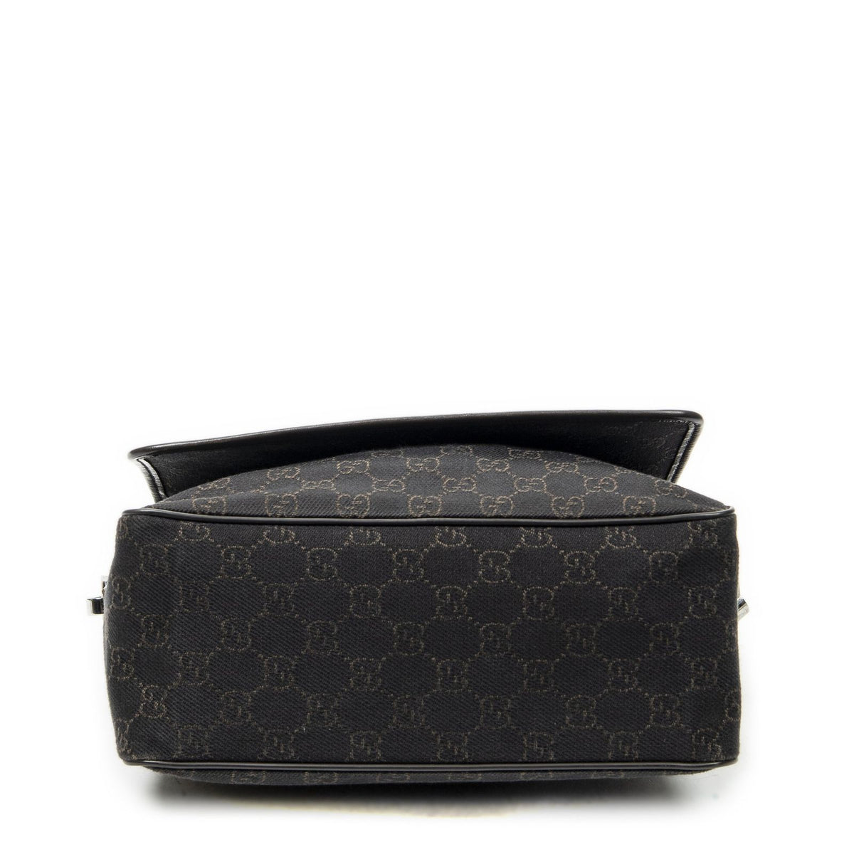 Gucci Front Pocket Flap Crossbody Dark Brown GG Denim Canvas — view 6