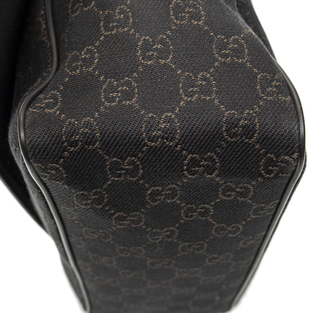 Gucci Front Pocket Flap Crossbody Dark Brown GG Denim Canvas — view 8