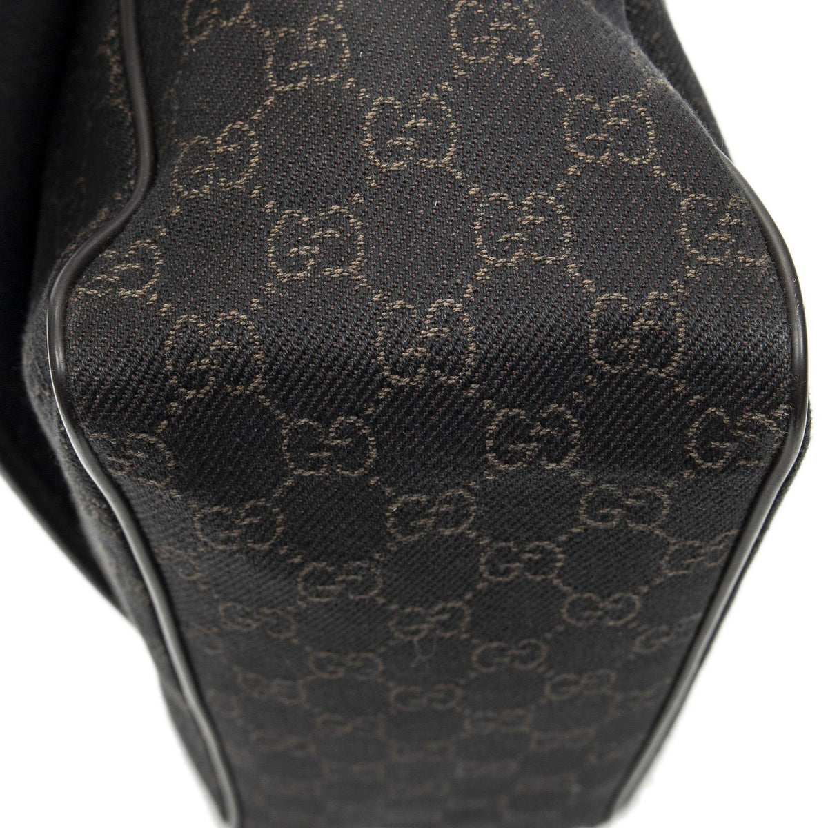 Gucci Front Pocket Flap Crossbody Dark Brown GG Denim Canvas — view 8