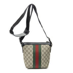 Gucci Small Web Square Messenger Black Beige Supreme Canvas — view 5