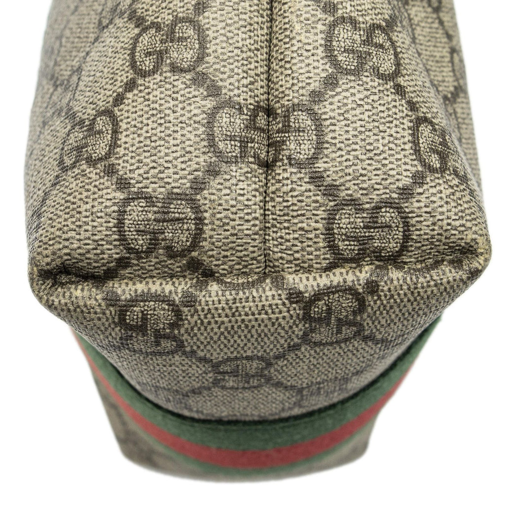 Gucci Small Web Square Messenger Black Beige Supreme Canvas — view 8