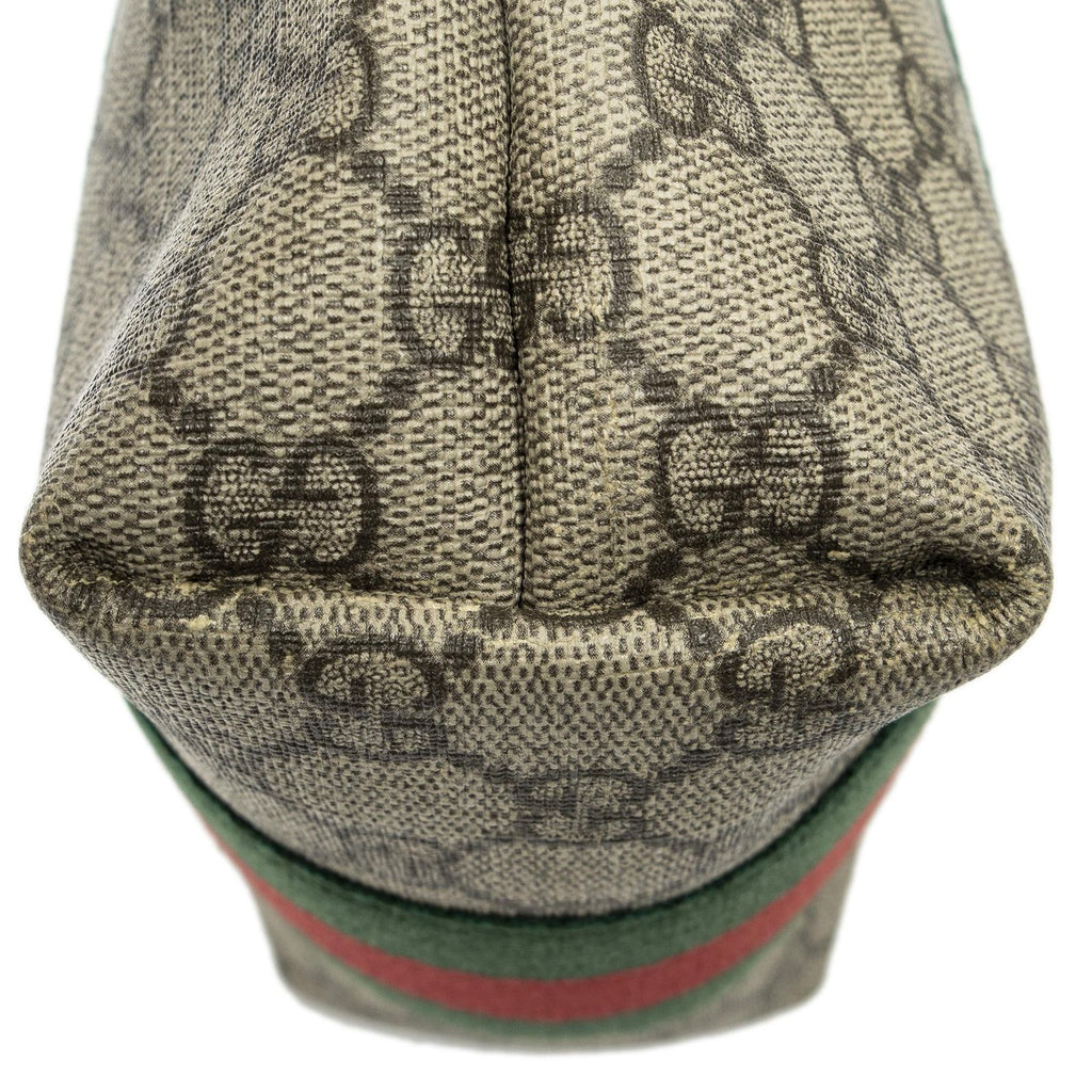 Gucci Small Web Square Messenger Black Beige Supreme Canvas — view 7