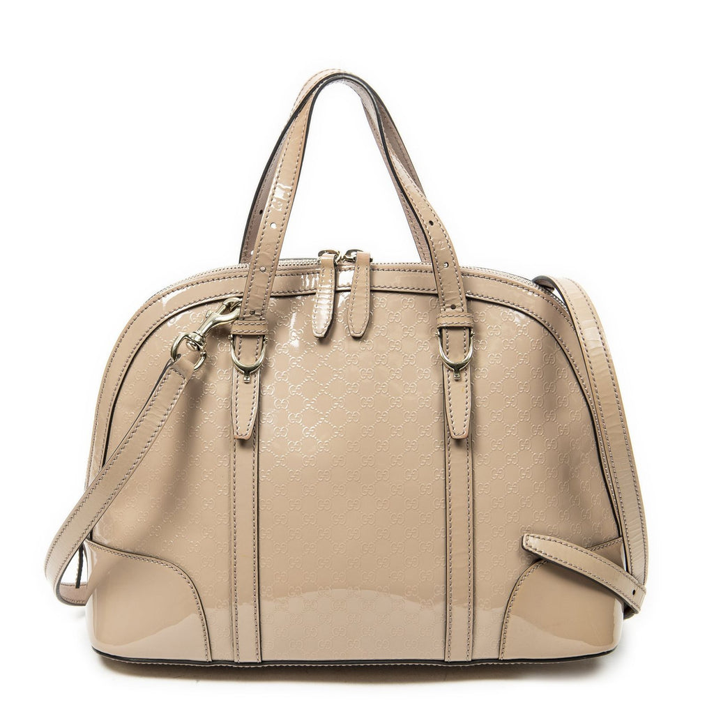 Gucci Nice Top Handle Light Pink Micro Guccissima Patent Leather