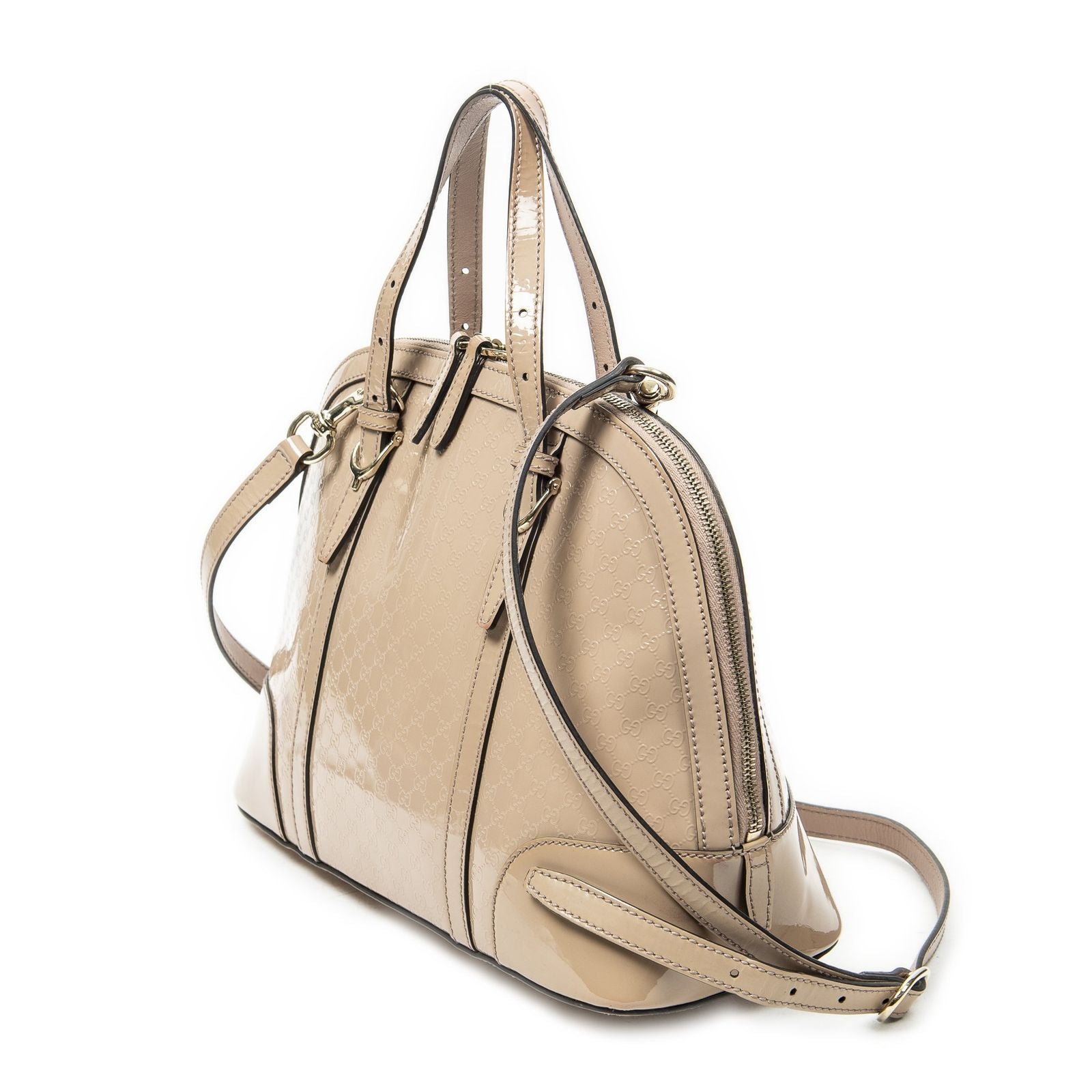 Gucci Nice Top Handle Light Pink Micro Guccissima Patent Leather — view 2