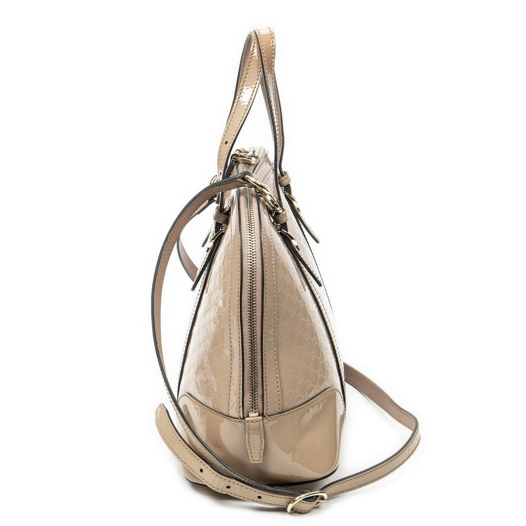 Gucci Nice Top Handle Light Pink Micro Guccissima Patent Leather — view 3