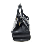 Saint Laurent Small Classic Cabas Navy Calfskin Leather Messenger — view 4