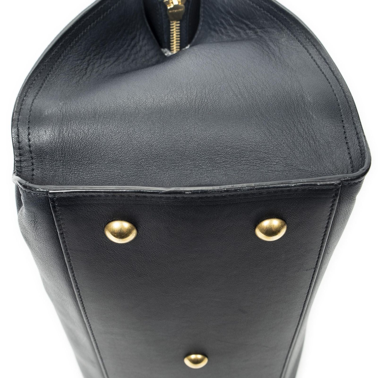 Saint Laurent Small Classic Cabas Navy Calfskin Leather Messenger — view 7