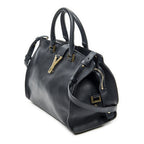 Saint Laurent Small Classic Cabas Navy Calfskin Leather Messenger — view 2