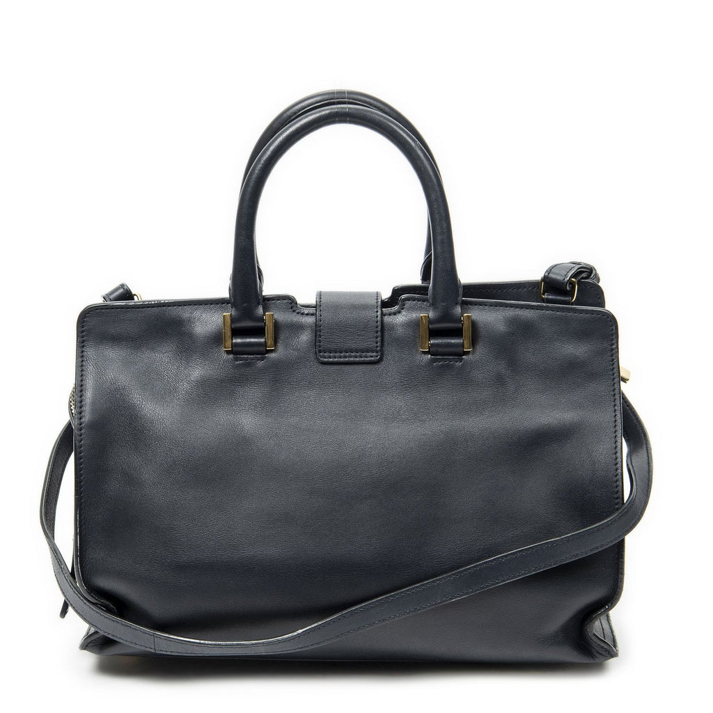 Saint Laurent Small Classic Cabas Navy Calfskin Leather Messenger — view 5