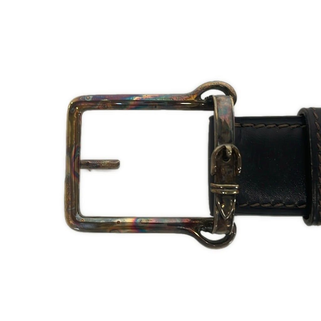 Hermes Belt Dark Brown Light Motif — view 3