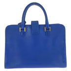 Saint Laurent Paris Monogram Cabas Blue Gold Leather Shoulder — view 2