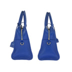 Saint Laurent Paris Monogram Cabas Blue Gold Leather Shoulder — view 8