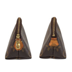 Louis Vuitton Monogram Pochette Cosmetic PM Brown Leather Pouch Makeup — view 6