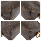 Louis Vuitton Monogram Pochette Cosmetic PM Brown Leather Pouch Makeup — view 3
