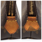 Louis Vuitton Monogram Pochette Cosmetic PM Brown Leather Pouch Makeup — view 5