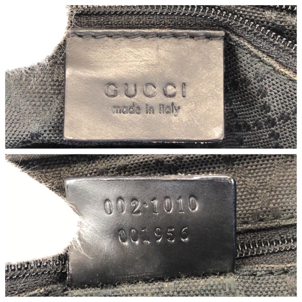 Gucci Bamboo Black Silver Nylon 002 Tote — view 4