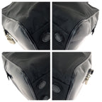 Prada Tessuto Black Silver Nylon Leather Business Briefcase — view 3