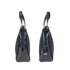 Prada Tessuto Black Silver Nylon Leather Business Briefcase — view 8