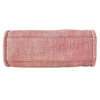 Chanel Tote Deauville Line PM Pink Ivory Chain Shoulder Silver Leather — view 5