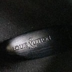 Louis Vuitton Rain Boots Black Long Monogram Pattern Embossed — view 9