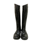 Louis Vuitton Rain Boots Black Long Monogram Pattern Embossed — view 5