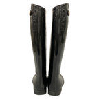 Louis Vuitton Rain Boots Black Long Monogram Pattern Embossed — view 6