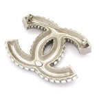 Chanel Brooch CC Logo Silver Clear Visual Rhinestone — view 2
