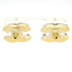 Chanel Earrings CC Logo Gold Black Clear — view 3