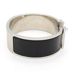 Hermes Bangle Clic Clac Silver Black Bracelet — view 2