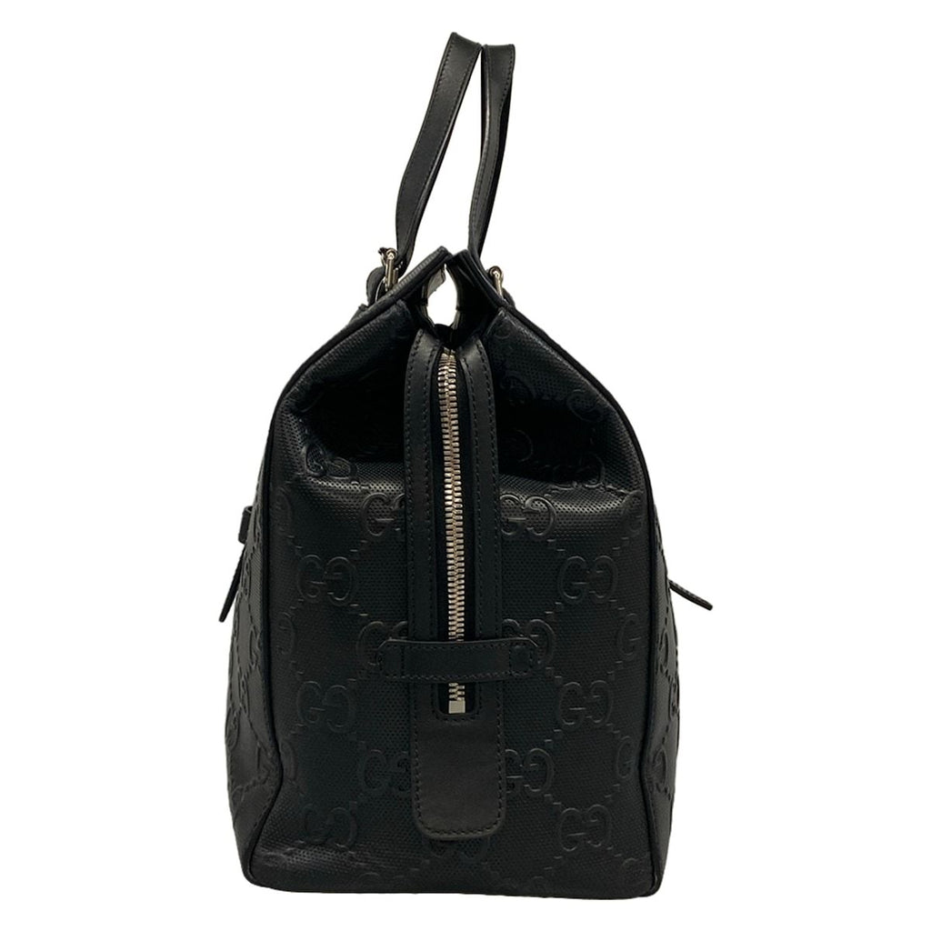 Gucci Business Bag GG Embossed Black Leather — view 2