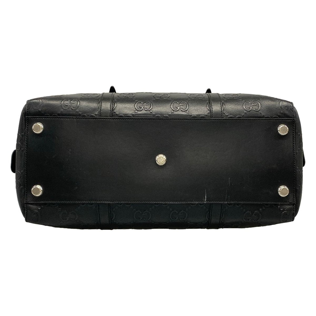 Gucci Business Bag GG Embossed Black Leather — view 5